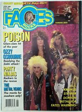 Revista Faces Rocks junho de 1988 Poison, Ozzy, Metallica, Stryper, Dokken, LA Guns, usado comprar usado  Enviando para Brazil