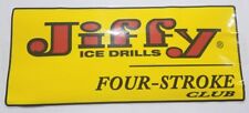 Used, Large 14" x 7" Vinyl Sticker Jiffy Ice Auger Key Word: Fishing Tackle  for sale  Bemidji