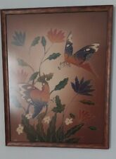 Used, Framed Batik Butterflies Picture for sale  Shipping to South Africa