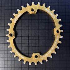 Used, Uberbike Made In Sheffield UK Oval Narrow Wide Chainring 104 BCD 32T Gold for sale  Shipping to South Africa