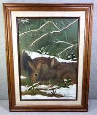 rabbits painting framed oil for sale  Federalsburg