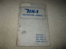 Bsa motorcycle instruction for sale  WOTTON-UNDER-EDGE