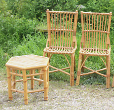 Usado, Juego de salón BAMBÚ JUEGO DE 3 2x sillas 1x mesa Italian Bamboo Chairs sillas de bambú segunda mano  Embacar hacia Argentina