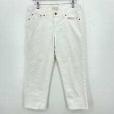 Pantalones de mezclilla para mujer Lucky Brand 8 blancos 29" cintura dulce algodón recortado segunda mano  Embacar hacia Argentina