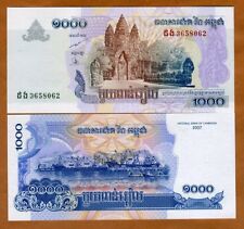 Camboya, 1000 (1.000) Riels, 2007, P-58, UNC, usado segunda mano  Embacar hacia Argentina