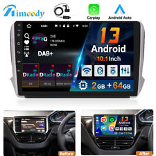 DAB+ Android 13.0 Radio samochodowe Carplay GPS Nawigacja WIFI do Peugeot 2008/208 2013-2017 na sprzedaż  Wysyłka do Poland