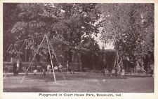Cartão postal Playground in Court House Park Brookville Indiana IN c1920s comprar usado  Enviando para Brazil