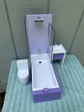 Used, Rainbow High Dollhouse Bathroom Shower Tub Sink Toilet, Lot  for sale  Shipping to South Africa