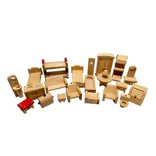 Plan Toys móveis de madeira para casa de bonecas banheiro cozinha beliches sala de estar comprar usado  Enviando para Brazil