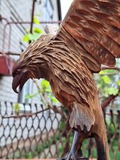  ORIGINAL Eagle Vintage Sculpture USSR Hand carved Home decor1950 Wooden figurin for sale  Shipping to South Africa