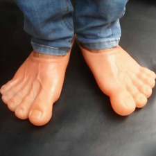 Chinelos masculinos simulação pé gigante cinco dedos sapatos de praia biqueira engraçada chinelos comprar usado  Enviando para Brazil