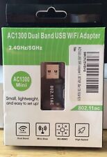 Adaptador Wi-Fi USB AC1300 banda dupla AC 1300 mini 2.4GHz/5GHz comprar usado  Enviando para Brazil