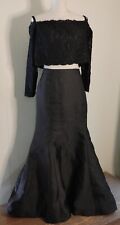 ALYCE PARIS Prom Formal Dress Sz 16 Black 2 pc Maxi Mermaid Skirt Corset Top for sale  Shipping to South Africa