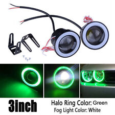Luz de neblina verde para carro 76 mm projetor LED COB halo anel olho de anjo DRL lâmpadas de direção, usado comprar usado  Enviando para Brazil