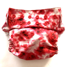 Mama Koala Cloth Diaper with Insert Baby Pink Red Tie Die One Size Adjustable for sale  Shipping to South Africa