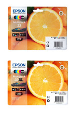 Cartuchos de tinta genuínos Epson 33 e 33XL (lote laranja) - ENTREGA GRATUITA NO REINO UNIDO! IVA inc., usado comprar usado  Enviando para Brazil