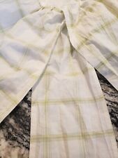 Used, Pine Cone Hill white and green windowpane checked QUEEN 60x80 Bed Skirt 18" Drop for sale  Shipping to South Africa