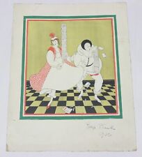 George Wolf Plank Signed Lithograph Machette for Theatre Program 1916 for sale  Shipping to South Africa