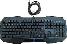 Teclado para juegos con cable AULA profesional jugador azul luz probado funcionando segunda mano  Embacar hacia Argentina