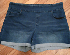 Pantalones cortos de jean para mujer Time and Tru, talla 20, de altura media, azul oscuro, puños segunda mano  Embacar hacia Argentina