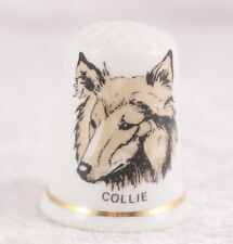 Rough Collie Lassie cão costura dedal pedigree cão pastoral colecionável, usado comprar usado  Enviando para Brazil