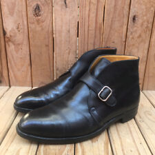 John Lobb VARESE Black Men's Single Monk strap Leather Boots Uk 10.5 E Us 11.5 for sale  Shipping to South Africa
