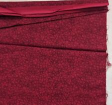 Usado, Pieza de tela de algodón de 12"" x 44"" en rojo oscuro con diseño negro segunda mano  Embacar hacia Argentina