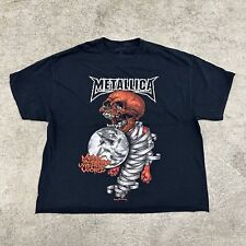 Vintage Metallica Pushead Tour Band Tee Black Cropped T Shirt Size X-Large XL for sale  Shipping to South Africa