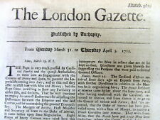 Jornal Orignl 1701 London Gazette 1º jornal língua inglesa 300 + ano de idade comprar usado  Enviando para Brazil