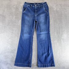 Calça jeans feminina Old Navy 12 azul flare cintura extra alta jeans stretch escuro comprar usado  Enviando para Brazil