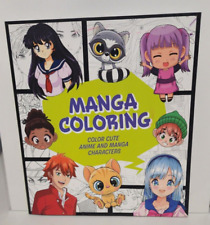 Libro para colorear manga lindos personajes de anime y manga 2022 libros de Chartwell segunda mano  Embacar hacia Argentina