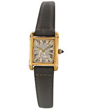 Cartier Tank Vermeil Vintage Ouro 18k Aço Galvanizado 21MM Relógio Manual Feminino, usado comprar usado  Enviando para Brazil