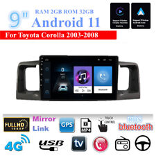 Rádio estéreo automotivo GPS Android 11 Carplay automático 32GB para Toyota Corolla 2003-2008 9"" comprar usado  Enviando para Brazil