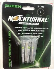 NEW 3 Pack Nockturnal Lighted Nocks Green High Visbility LED NT-205-3W Size S for sale  Shipping to South Africa