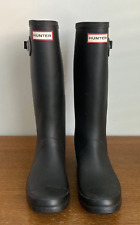 Hunter Huntress Black Tall Rubber Rain Boots Matte Women's Sz 7 W23179 for sale  Shipping to South Africa
