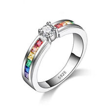 Rainbow Stainless Steel Ring Men/Women Wedding Band Gay Les Pride LGBT Size 6-12 for sale  Shipping to South Africa