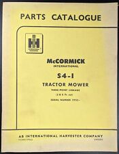 Usado, Catálogo de piezas cosechadora, McCormick para cortadora de tractor S4-1, enlace de 3 puntos segunda mano  Embacar hacia Argentina