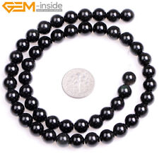 Natural Gemstone Black Obsidian Stone Jewelry Making Loose Beads Strand 15", used for sale  Shipping to Canada