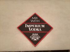 Imperium vodka beermat for sale  SOLIHULL