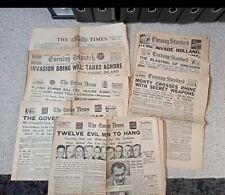 Ww2 newspapers evening for sale  LYME REGIS