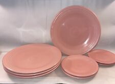 Used, Vintage Fiesta Rose Dinner Plate Set 4 Chop Plates 2 Lunch Plates 2 Bread Plates for sale  Shipping to South Africa