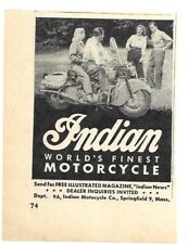 indian springfield motorcycle for sale  Waterville