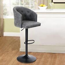 Swivel Bar Chair with Rounded Mid-Back GREY for sale  Shipping to South Africa