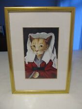 Framed cat print for sale  Shipping to Ireland