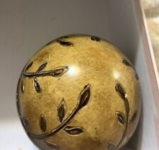 Decorative Hand Carved Wooden 3.5” Ball Sphere Heavy, used for sale  Shipping to South Africa