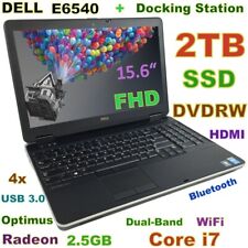 Used, 3D-Design DELL E6540 i7-Quad Fast 2TB SSD DVDRW 16GB 15.6" FHD HDMI + Dock for sale  Shipping to South Africa