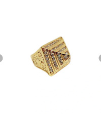 Anel de pirâmide de diamante banhado a ouro 18k aço inoxidável pesado SEM mancha comprar usado  Enviando para Brazil