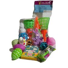 Used, Easter Basket Toy Lot/Eggs/Playing Cards/Candy Dispensers/Mini Bunny/Pop& Catch for sale  Shipping to South Africa