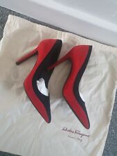 Salvatore Ferragamo Red And Black Suede Heels for sale  Shipping to South Africa