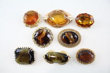 Glass agate brooches for sale  LEEDS